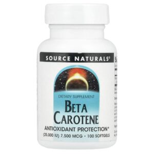 Betacaroteno 7.500 mcg 100 Softgels - Source Naturals