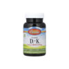 Vitamina D3 2.000 UI + K2 90mcg - Carlson 30 Cápsulas