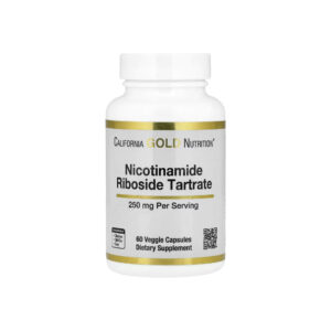Tartarato de Ribosídeo de Nicotinamida (NR) 250mg - California Gold Nutrition 60 Cápsulas