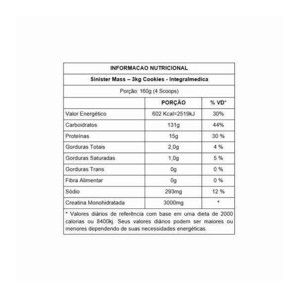 SINISTER MASS 3kg - Integralmédica Morango