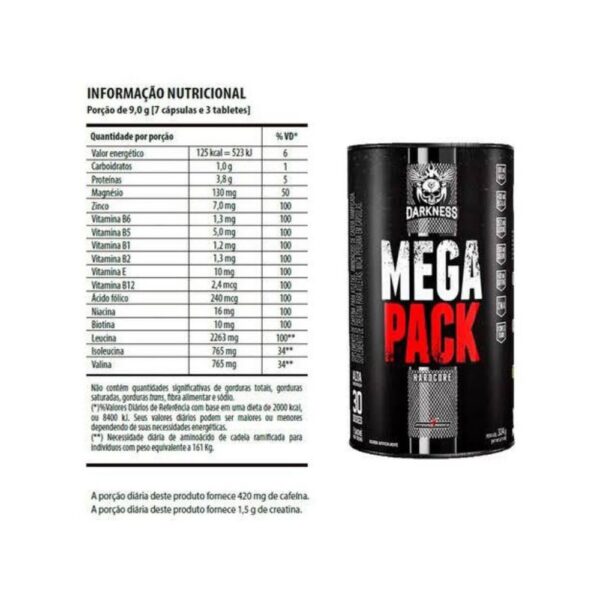 MEGA PACK HARDCORE Darkness - Integralmedica 30 packs