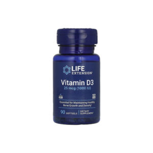 Vitamina D3 1,000 IU - Life Extension 250 Cápsulas