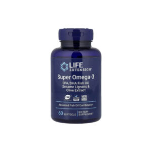 Super Omega 3 EPA/DHA Fish Oil, Sesame Lignans & Olive Extract - Life Extension 120 Cápsulas