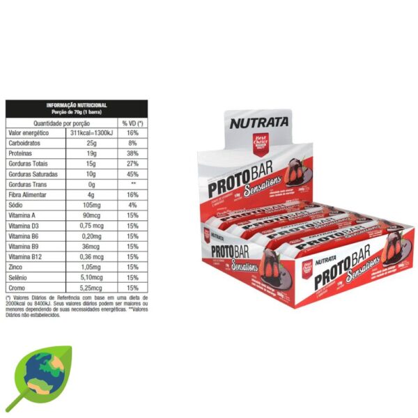 Protobar Caixa 8 unidades 70g - Nutrata Doce de leite Havana