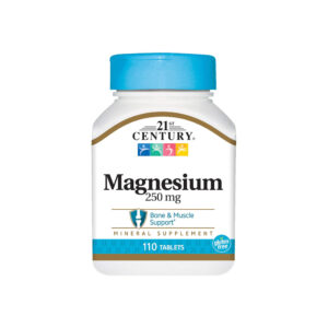 Magnésio 250mg - 21st Century 110 Tabletes