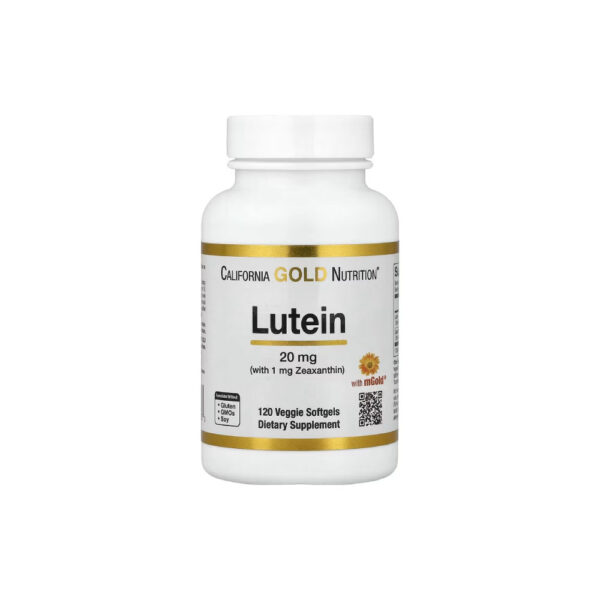 bhli-297a4b334575dc5595e674f4387e0c2824910750a76947a918 Luteína com Zeaxantina de Extrato de Calêndula - California Gold Nutrition 20mg 60 Cápsulas