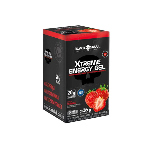 Xtreme Energy Gel Display com 10 unidades de 30g - Black Skull Café