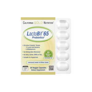 Probióticos LactoBif 65 - California Gold Nutrition 30 Cápsulas