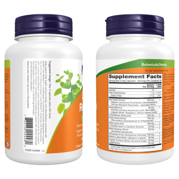 Liver Refresh - Now Foods 180 Cápsulas