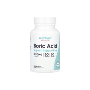 Ácido Bórico Supositório Vaginal 600mg - Nutricost 60 Cápsulas