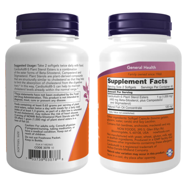 bhli-4ea228245745e4af63b350020a1cc640e243688f865db3126c Beta-Sitosterol Plant Sterols - Now Foods 180 Cápsulas