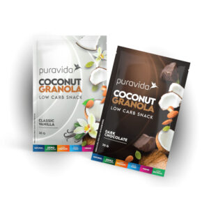 COCONUT GRANOLA Box com 10 Sachês de 30g - Puravida Classic Vanilla