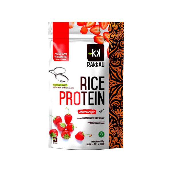 Proteína Vegana Rice Protein em Pouch de 600g - Rakkau Açaí com banana