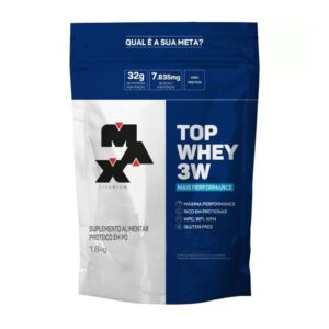 Top Whey 3W Mais Performance - Max Titanium Baunilha 1,8kg