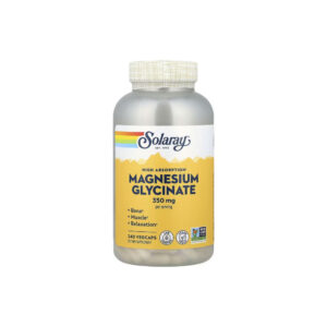 Glicinato de Magnésio de Alta Absorção 350mg - Solaray 120 Cápsulas