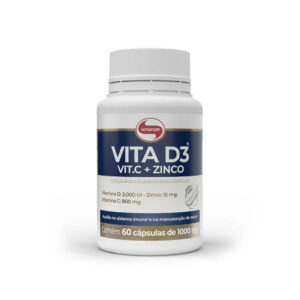 Vita D3 + C + Zinco - Vitafor 60 Cápsulas
