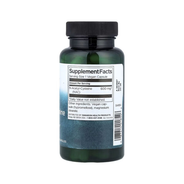 NAC 600mg - Swanson 100 Cápsulas