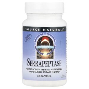 Serrapeptase Enzima Proteolítica 60000 SPU 60 Cápsulas - Source Naturals