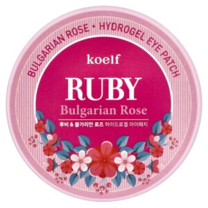 Adesivos de Hidrogel para Olhos Rosa Búlgara e Rubi 60 Unidades - Koelf