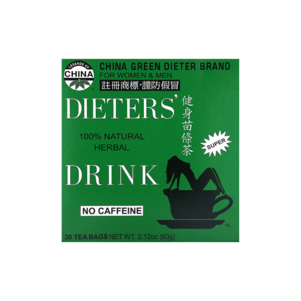 Bebida de Ervas 100% Natural para Dietas Sem Cafeína 30 Saquinhos de Chá- Uncle Lee's Tea 18 saquinhos