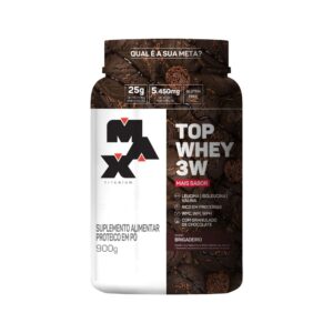 Top Whey 3W + Sabor 900G - Max Titanium Brigadeiro