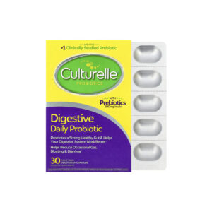 Probióticos Digestivos Diários 10 Bilhões de UFCs 30 Cápsulas Vegetarianas Uma Vez ao Dia - Culturelle 50 Cápsulas