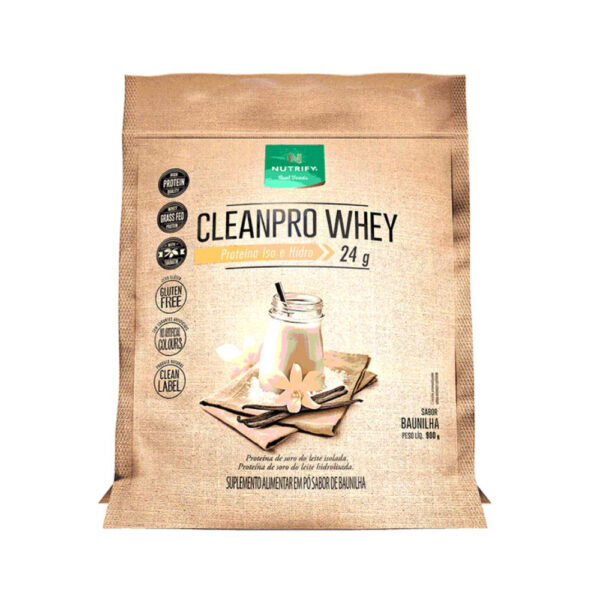 bhli-95a4ec2d00a1c0b9b31cc7afbdb777a02e9c588dac4e86f850 CLEANPRO Whey Isolado e Hidrolisado- Nutrify Baunilha Refil 900g
