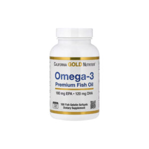 Óleo de Peixe Premium Ômega-3 180mg EPA / 120mg DHA - California Gold Nutrition 100 Cápsulas