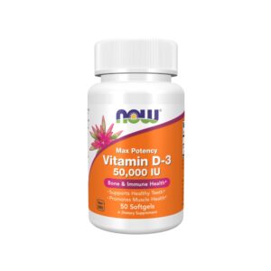 Vitamina D-3 50,000 UI - Now Foods 50 softgels