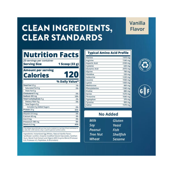 Proteína de Clara de Ovo - MRM Baunilha 340g