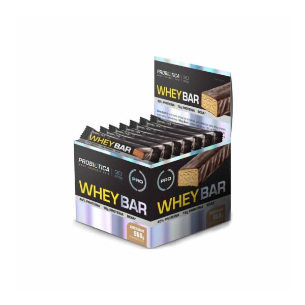 Whey Bar 24 unidades - Probiótica Amendoim