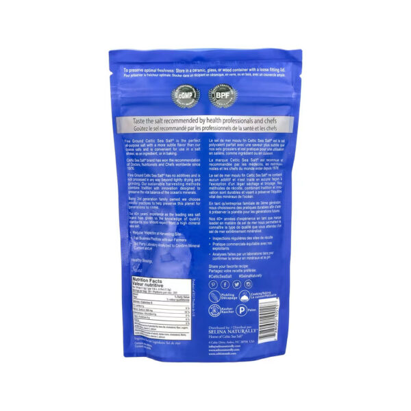 Sal Moído Fino Mistura de Minerais Essenciais- Celtic Sea Salt 454g