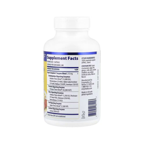 Digest Complete Enzyme Formula - Enzymedica 180 Cápsulas