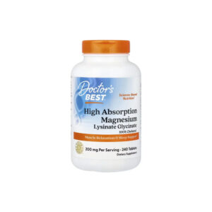 Glicinato Lisinato de Magnésio Quelado de Alta Absorção Albion® TRAACS® 200mg - Doctor's Best 120 Cápsulas