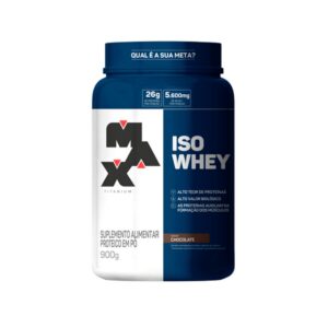 Whey Protein Isolado Iso Whey 900g - Max Titanium Morango