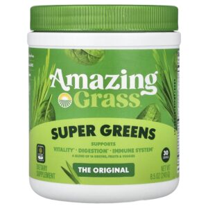 Suplemento de Verdes Orgânicos Super Greens em Pó Original 240 g - Amazing Grass