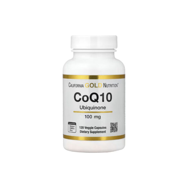 CoQ10 Ubiquinona Classe USP 100mg - California Gold Nutrition 120 Cápsulas