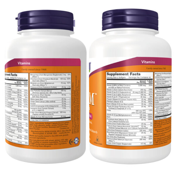 Multivitamínico ADAM - Now Foods 90 softgels