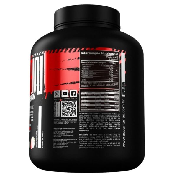 Kit Atacado Caixa Fechada 6x Protein Fusion Whey Isolate 900g cada - Espartanos Morango