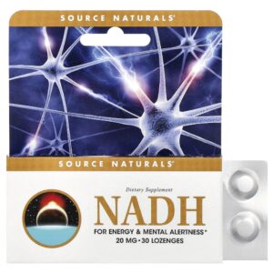 NADH Coenzima B3 20 mg 30 Comprimidos Sublinguais - Source Naturals