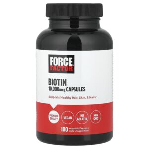 Biotina 10000 mcg 100 Cápsulas Vegetais - Force Factor