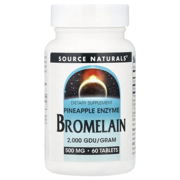 Bromelaína 500 mg 60 Comprimidos - Source Naturals
