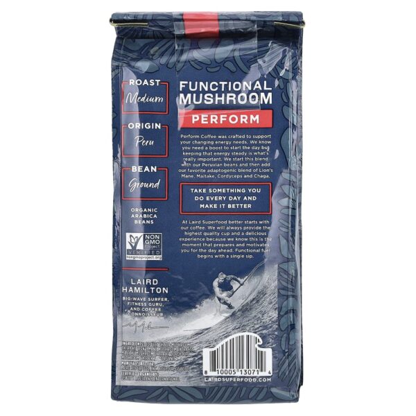Café Funcional com Cogumelos Performance Moído Torra Média 340 g - Laird Superfood