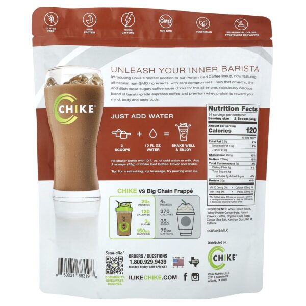Café Gelado com Proteína Café Mocha 462 g - Chike Nutrition