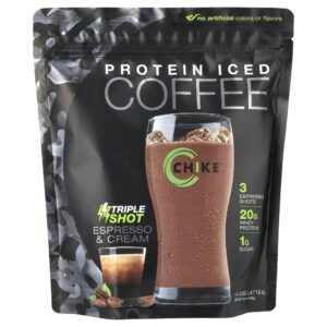 Café Gelado com Proteína Dose Tripla Espresso e Creme 448 g - Chike Nutrition