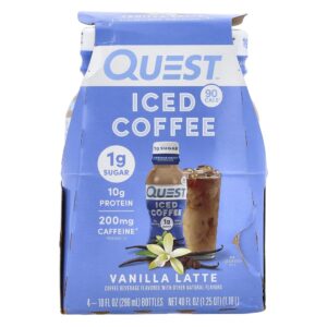 Café Gelado Latte de Baunilha 4 Frascos 296 ml Cada - Quest Nutrition