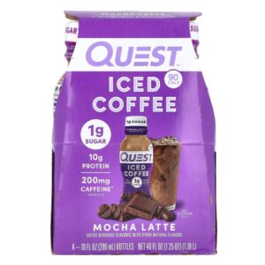 Café Gelado Mocha e Latte 4 Frascos 296 ml Cada - Quest Nutrition