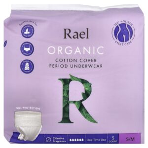 Calcinha Descartável Maternidade e Menstruação de Algodão Orgânico Tamanho P e M 5 Unidades - Rael