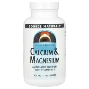 Cálcio e Magnésio 100 Comprimidos - Source Naturals
