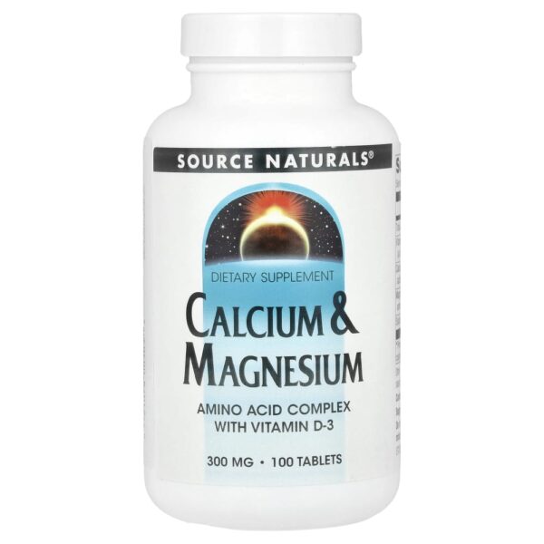 Cálcio e Magnésio 100 Comprimidos - Source Naturals